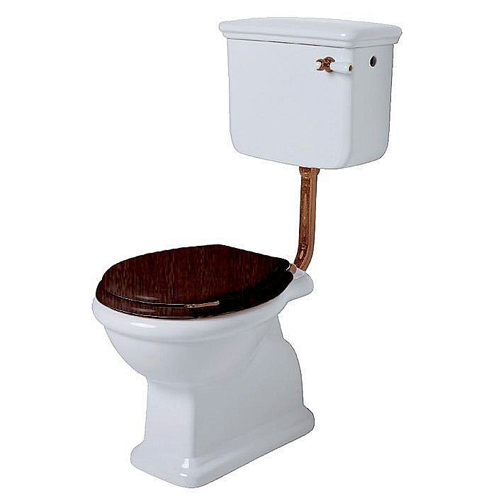 Унитаз SIMAS Lante LA01 с фронтальной ручкой бронза, белый купить в интернет-магазине Sanbest