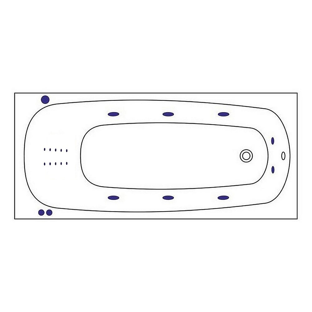 Гидромассажная ванна WhiteCross Layla 170x75 SMART NANO хром купить в интернет-магазине Sanbest