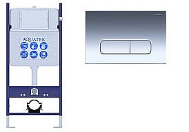 Инсталляция для унитаза Aquatek ECO Standart INS-0000014 с кнопкой KDI-0000016 Хром купить в интернет-магазине сантехники Sanbest