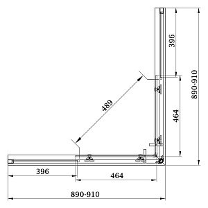 Душевой уголок Veconi RV-09 90x90 прозрачный купить в интернет-магазине Sanbest