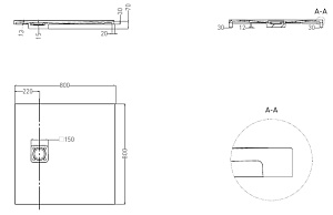 Душевой поддон Salini Oasi 120323MRF S-Stone 80x80 матовый купить в интернет-магазине Sanbest