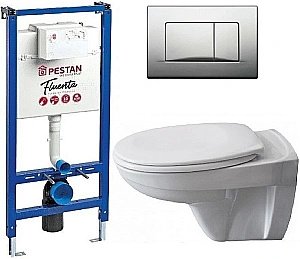Унитаз с инсталляцией Pestan Fluenta Basic SET40006460AM с крышкой микролифт купить в интернет-магазине Sanbest