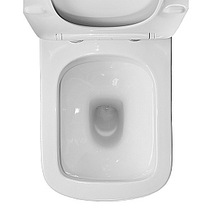 Унитаз напольный Azario Ferra AZ-1015 белый, безободковый, с бачком, с крышкой микролифт купить в интернет-магазине Sanbest