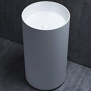 Раковина напольная Salini Armonia 01 130111SM 45 из искусственного камня S-Stone, белая матовая купить в интернет-магазине Sanbest