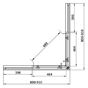 Душевой уголок Veconi Rovigo RV-09 90x90 прозрачный купить в интернет-магазине Sanbest
