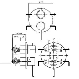 Душевая система PAINI Cox 78PZSET26911BATHHEAD черная матовая купить в интернет-магазине сантехники Sanbest