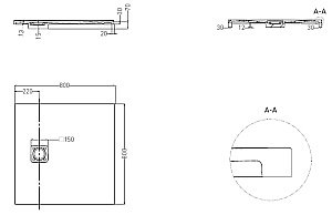 Душевой поддон Salini Oasi 120323MF S-Stone 80x80 матовый купить в интернет-магазине Sanbest