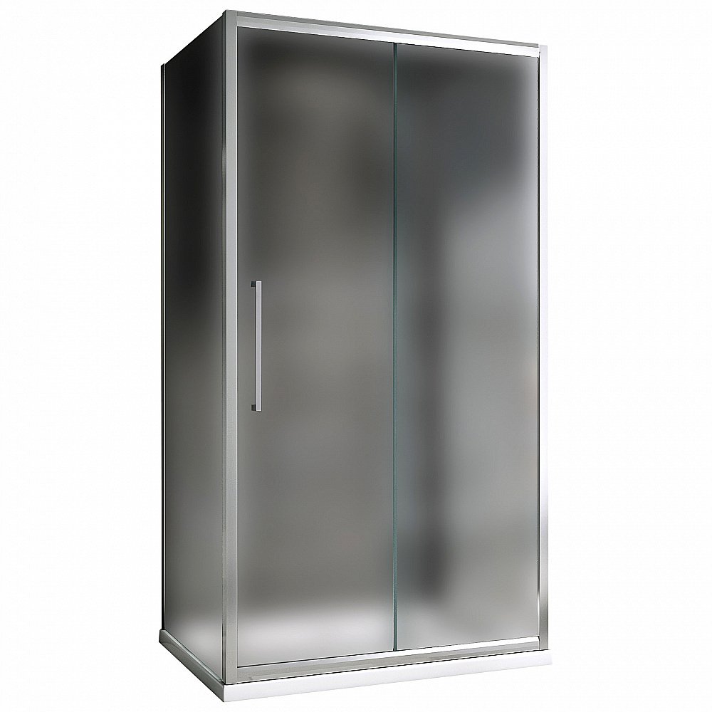 Душевой уголок ABBER Schwarzer Diamant 170х50 AG30170MH-S50M-S50M стекло матовое/профиль хром купить в интернет-магазине Sanbest