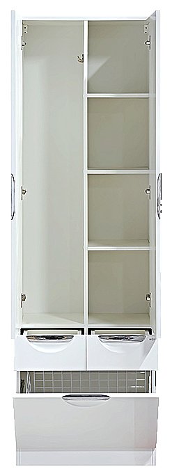 Пенал напольный Misty Жасмин 60 белая эмаль для ванной в интернет-магазине сантехники Sanbest