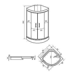 Душевая кабина Erlit ER3509PE-C4 -RUS 90х90 купить в интернет-магазине Sanbest
