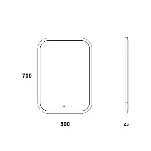 Зеркало Континент Glamour ЗЛП243 50x70 в ванную от интернет-магазине сантехники Sanbest