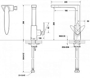 Смеситель для кухни Bravat SPRING F779113C-1 купить в интернет-магазине сантехники Sanbest