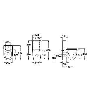 Унитаз напольный Roca MERIDIAN-N 34224C00U с бачком купить в интернет-магазине Sanbest