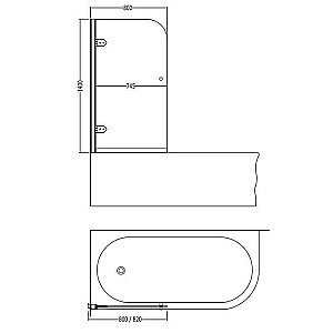 Шторка для ванны Devon&Devon Savoy S 80-82 купить в интернет-магазине Sanbest