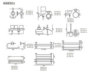 Полотенцедержатель ART&MAX BOHEMIA AM-E-4224-Cr хром купить в интернет-магазине сантехники Sanbest