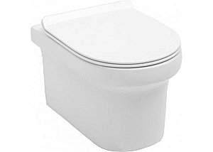 Подвесной унитаз Aquanet Rimless Nova-W BL-101N-WHT с крышкой микролифт, безободковый купить в интернет-магазине Sanbest