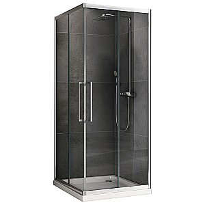 Душевой уголок ABBER Schwarzer Diamant AG02100H стекло прозрачное/профиль хром купить в интернет-магазине Sanbest