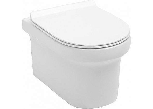 Подвесной унитаз Aquanet Rimless Nova-W BL-101N-WHT с крышкой микролифт, безободковый купить в интернет-магазине Sanbest