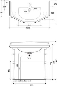 Раковина KERASAN Retro 100 105001*1 купить в интернет-магазине Sanbest