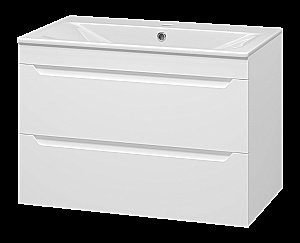 Тумба с раковиной Misty Бриз - 80 П-Бри-09080-012Я белая для ванной в интернет-магазине Sanbest