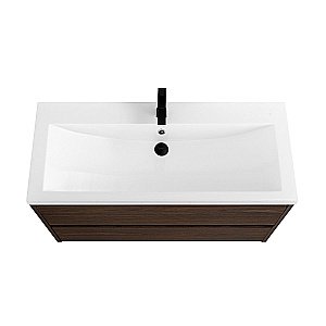 Тумба с раковиной Art&Max Family-M-900-2C-SO-BO/AM-LAV-900-MR-A Дуб бурбон для ванной в интернет-магазине Sanbest