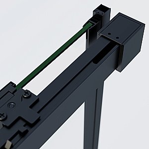 Душевая дверь Vincea Soft 2 140 VDS-3SO2140CLB стекло прозрачное/профиль черный купить в интернет-магазине Sanbest