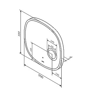 Зеркало с Led подсветкой AM.PM Func M8FMOX0553SA 55 в ванную от интернет-магазине сантехники Sanbest