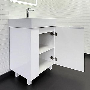 Тумба с раковиной Comforty Асти 60 00-00019247 белая для ванной в интернет-магазине Sanbest