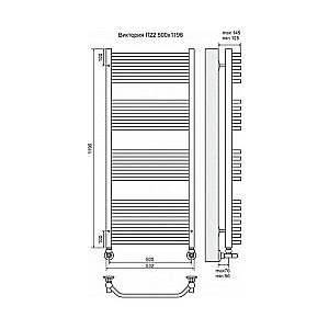 Полотенцесушитель водяной Terminus Виктория П22 500x1196 купить в интернет-магазине сантехники Sanbest