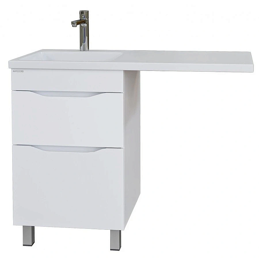 Тумба с раковиной Grossman Вилар 110 белая для ванной в интернет-магазине Sanbest