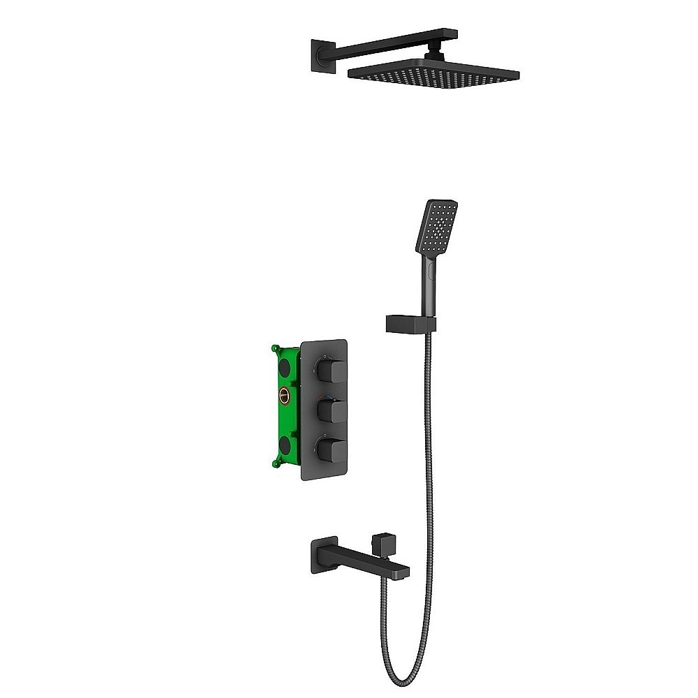 Душевая система Timo Petruma SX-5049/03SM черная матовая купить в интернет-магазине сантехники Sanbest