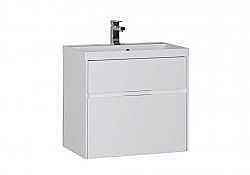 Тумба под раковину Aquanet Латина 70 с 2-мя ящиками белая  купить в интернет-магазине сантехники Sanbest