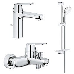 Набор смесителей Grohe Eurosmart Cosmo 1000179 хром купить в интернет-магазине сантехники Sanbest