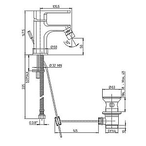Смеситель для биде PAINI Ovo 86CR3062SKM хром купить в интернет-магазине сантехники Sanbest