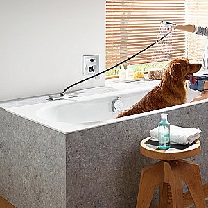 Подключение для ручного душа Hansgrohe sBox 28010000 внешняя часть, хром купить в интернет-магазине сантехники Sanbest