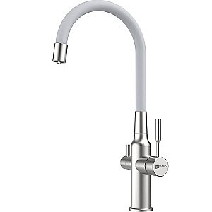 Смеситель для кухни Lemark Expert LM5083S-White белый/хром купить в интернет-магазине сантехники Sanbest