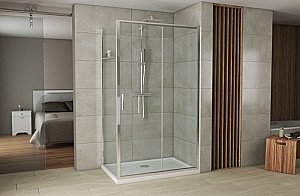 Душевой уголок Bravat DROP BS120.3100A 80х120 стекло прозрачное/профиль хром купить в интернет-магазине Sanbest