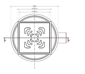 Душевой трап PESTAN Confluo Standard Square 4 Mask 15x15 с рамкой купить в интернет-магазине Sanbest