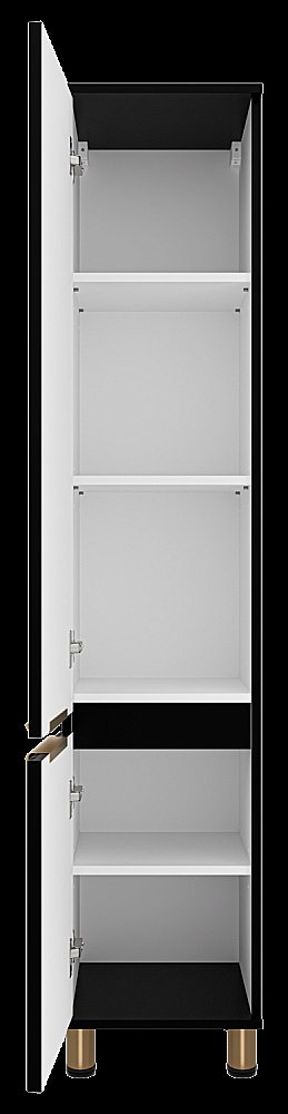 Пенал универсальный Misty ENFIDA 35 черный для ванной в интернет-магазине сантехники Sanbest