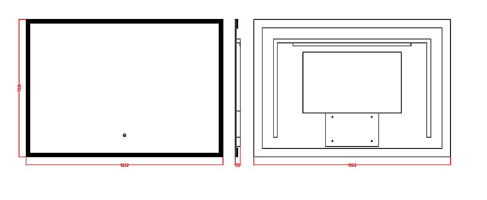 Зеркало Boheme Modern 100х70 544-100 в ванную от интернет-магазине сантехники Sanbest