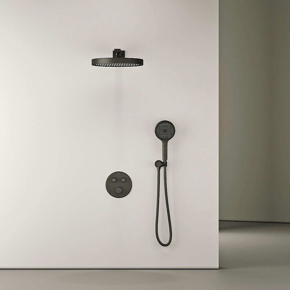 Душевая система Sancos Space SC3006MB черная матовая купить в интернет-магазине сантехники Sanbest