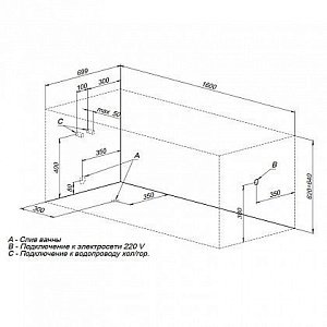 Акриловая ванна Aquanet Nord 160x70 205533 с к/с купить в интернет-магазине Sanbest