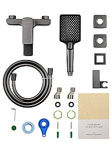 Смеситель для ванны с душем WONZON & WOGHAND EDGE, Темный графит (WW-88639003A-BGM) купить в интернет-магазине сантехники Sanbest