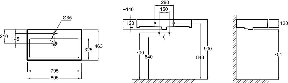 Раковина накладная Jacob Delafon VIVIENNE EXBI112-00 купить в интернет-магазине Sanbest