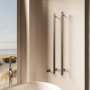 Полотенцесушитель электрический Vincea VTD-2VT1GM вороненая сталь, таймер купить в интернет-магазине сантехники Sanbest