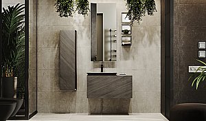Тумба с раковиной Jorno Incline 90 бетон для ванной в интернет-магазине Sanbest