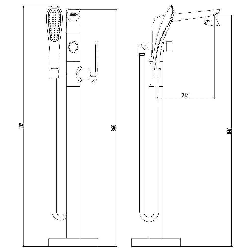 Смеситель для ванны Lemark Melange LM4944CW купить в интернет-магазине сантехники Sanbest