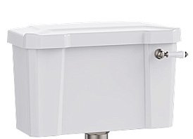 Бачок для унитаза Burlington C1 BNKL 51 ручка никель/белая купить в интернет-магазине сантехники Sanbest