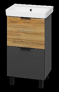 Тумба с раковиной Misty Форест - 50 Э-Фор-07050-0219-2Я светлое дерево/серый для ванной в интернет-магазине Sanbest