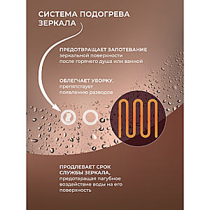Зеркало Orange Nature 60 ONP-60OVZE зеркальное в ванную от интернет-магазине сантехники Sanbest